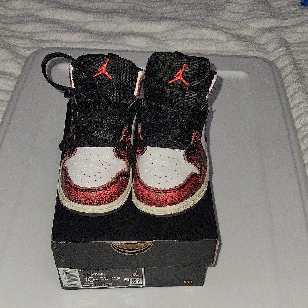 Kids Black and Red Sneakers